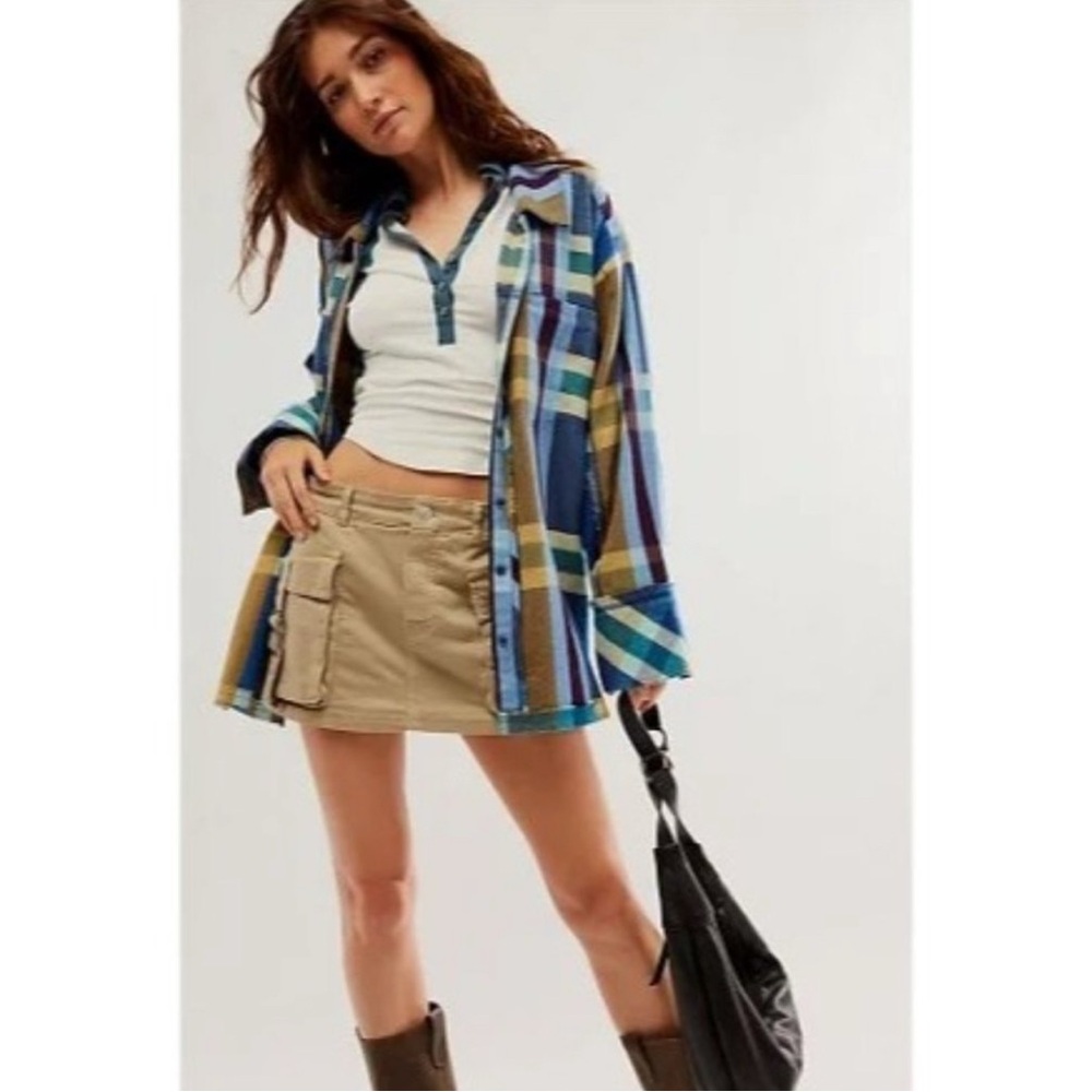 We The Free Summer Daydream Boyfriend Plaid Shirt